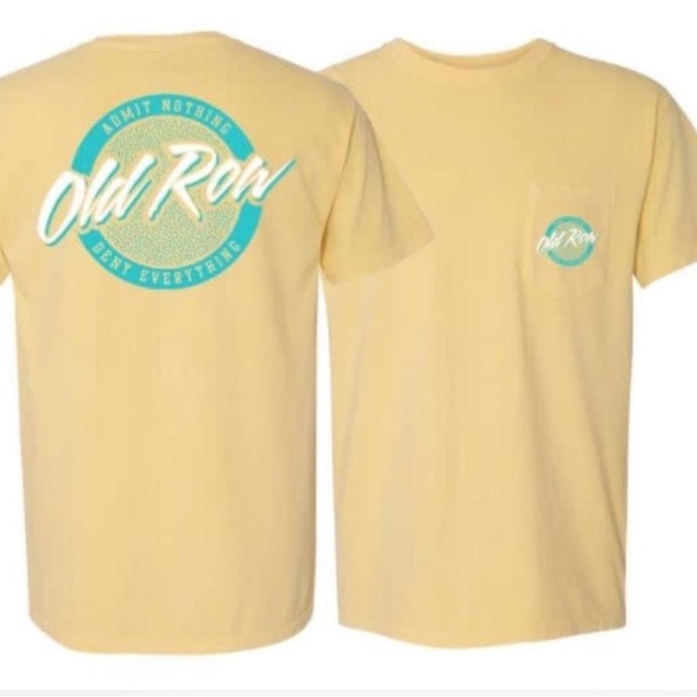 Yellow and blue Old Row tshirt size medium